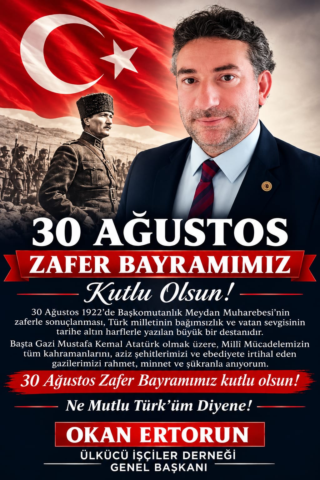 30 AĞUSTOS ZAFER BAYRAMIMIZ KUTLU OLSUN!